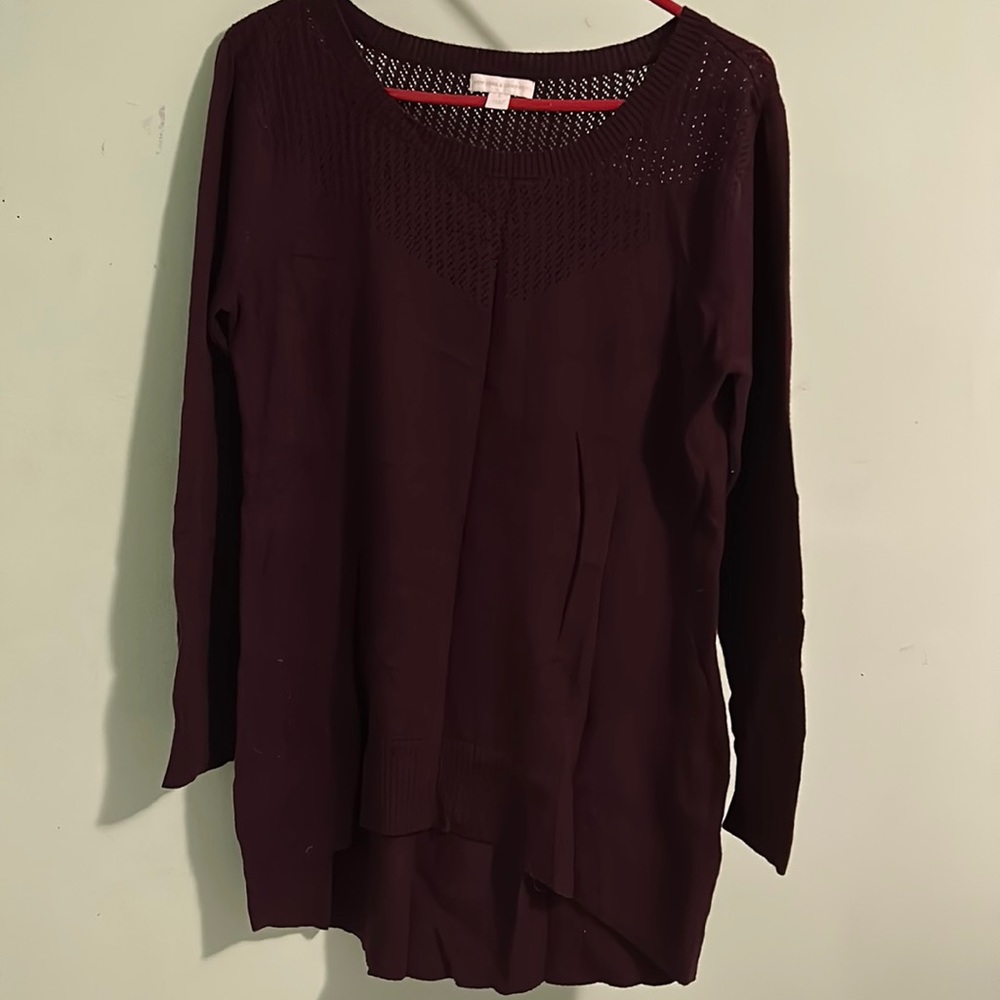 Burgundy sweater.  Size S.
